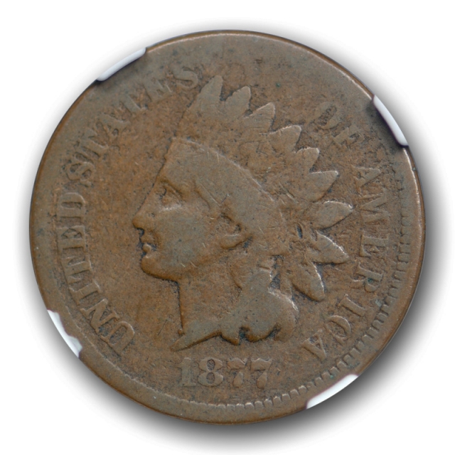 1877 1c Indian Head Cent NGC G 4 Good Key Date Original Toned Cert#6005