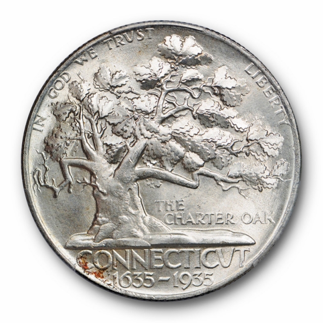 1935 Connecticut Half Dollar 50C Silver Commemorative PCGS MS 65 Mint State
