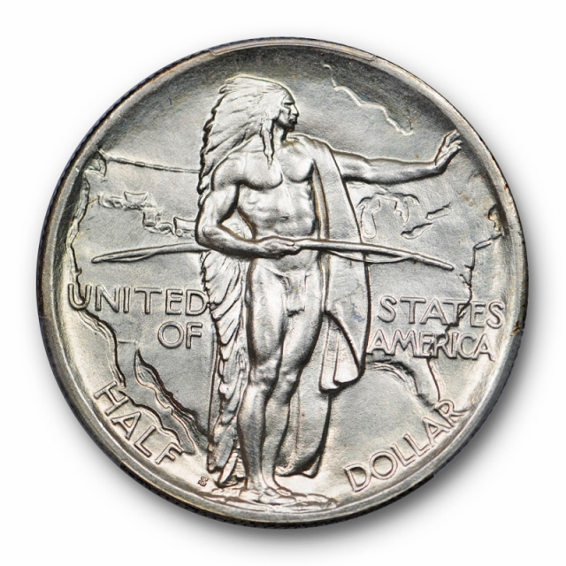 1936 S Oregon Trail Half Dollar 50C Silver Commemorative PCGS MS 66+ Plus