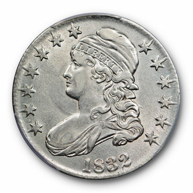 1832 50 Capped Bust Half Dollar PCGS AU 53 Small Letters About Uncirculated