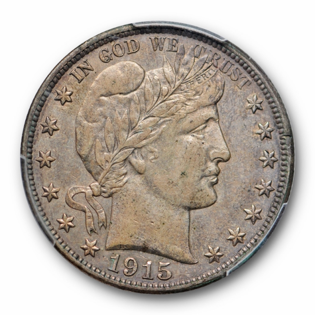 1915 D 50C Barber Half Dollar PCGS XF 45 Extra Fine to About Uncirculated US Type Coin