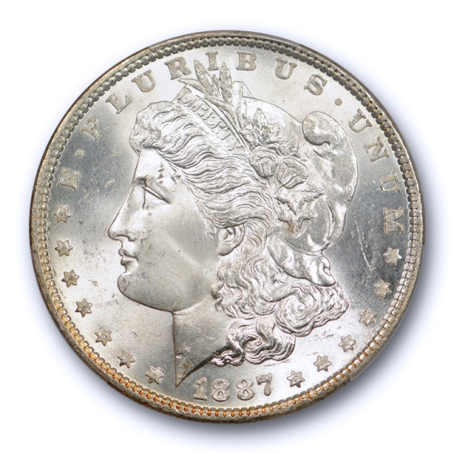 1887 $1 Morgan Dollar PCGS MS 65 Uncirculated Philadelphia Mint Attractive Coin