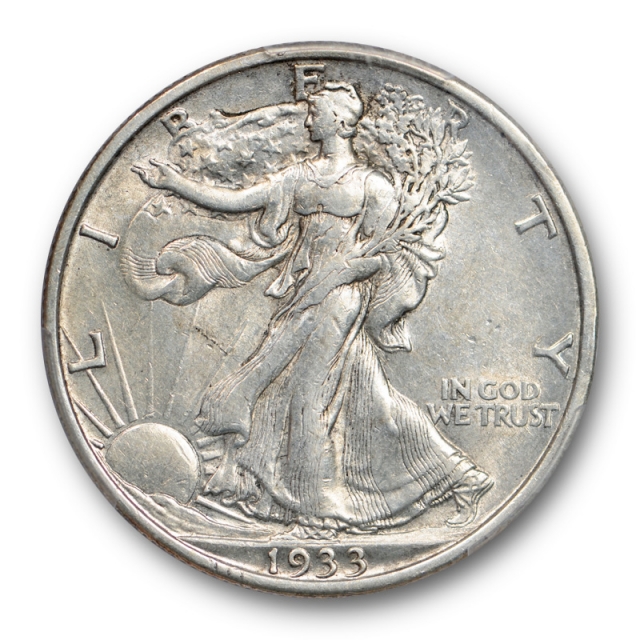 1933 S 50C Walking Liberty Half Dollar PCGS AU 53 About Uncirculated Better Date
