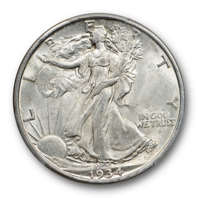 1934 D 50C Walking Liberty Half Dollar PCGS MS 62 Uncirculated Cert#2949