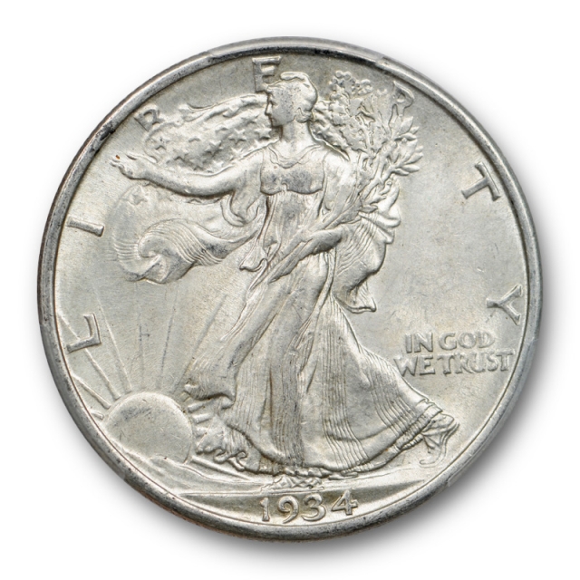 1934 D 50C Walking Liberty Half Dollar PCGS MS 62 Uncirculated Cert#2952