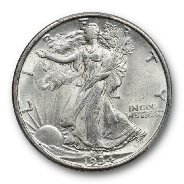 1934 D 50C Walking Liberty Half Dollar PCGS MS 63 Uncirculated Cert#2960