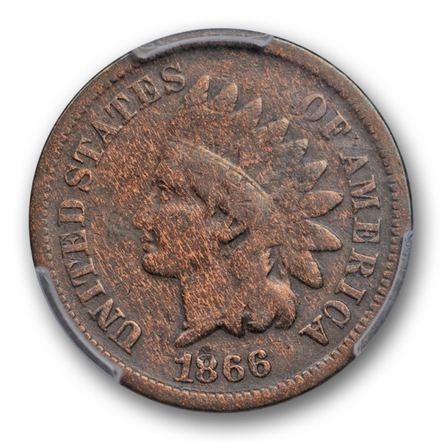 1866 1C Indian Head Cent PCGS VG 8 Very Good Better Date Original Coin
