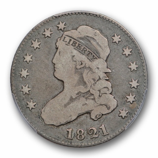 1821 25C Capped Bust Quarter PCGS VG 8 Very Good Original Toned U.S Type Coin