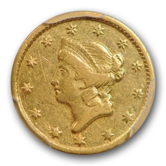 1852 C G$1 Gold Dollar Liberty Head PCGS XF 40 Extra Fine Charlotte Mint Tough ! 