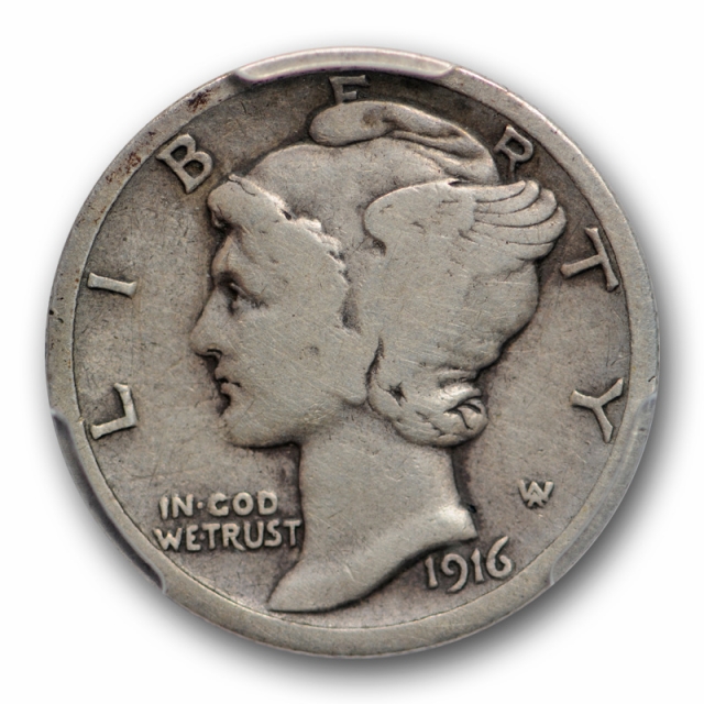1916 D 10C Mercury Dime PCGS VG 10 Very Good to Fine Key Date Denver Mint Better ?