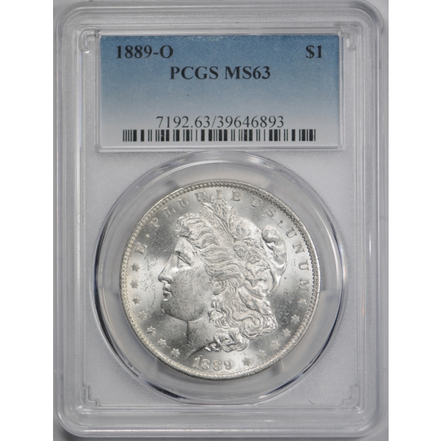 1889 O $1 Morgan Dollar PCGS MS 63 Uncirculated New Orleans Blast White Cert#6893