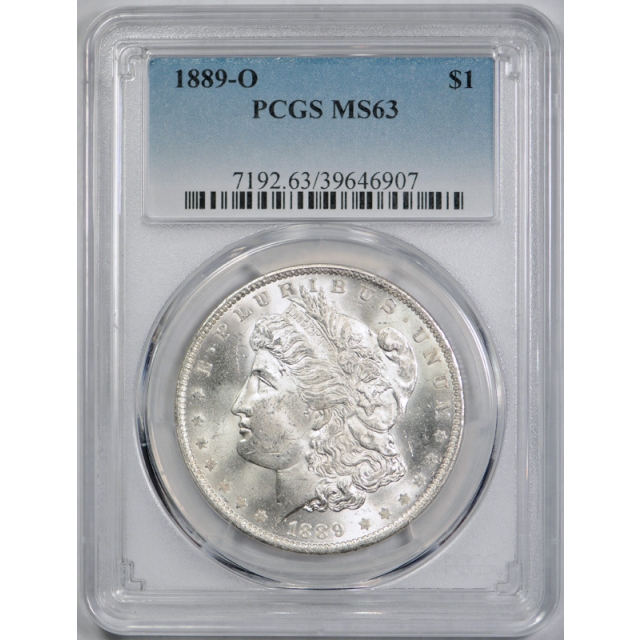 1889 O $1 Morgan Dollar PCGS MS 63 Uncirculated New Orleans Blast White Cert#6907