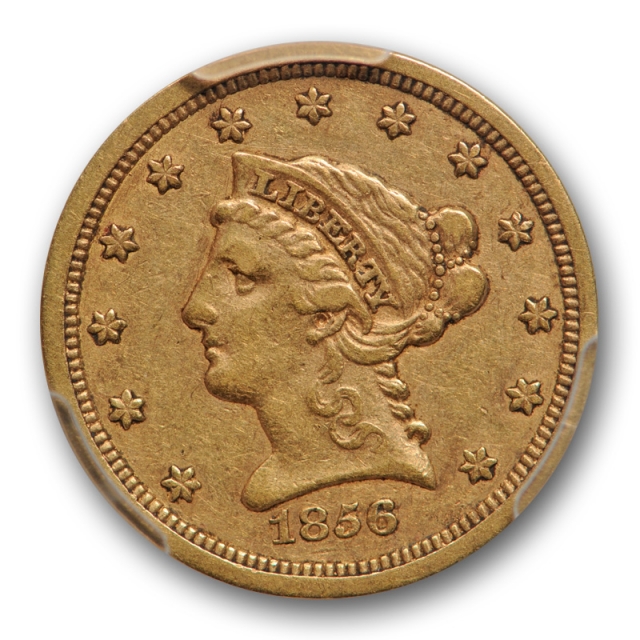 1856 S $2.50 Liberty Head Quarter Eagle Gold PCGS VF 35 Very Fine to Extra Fine 