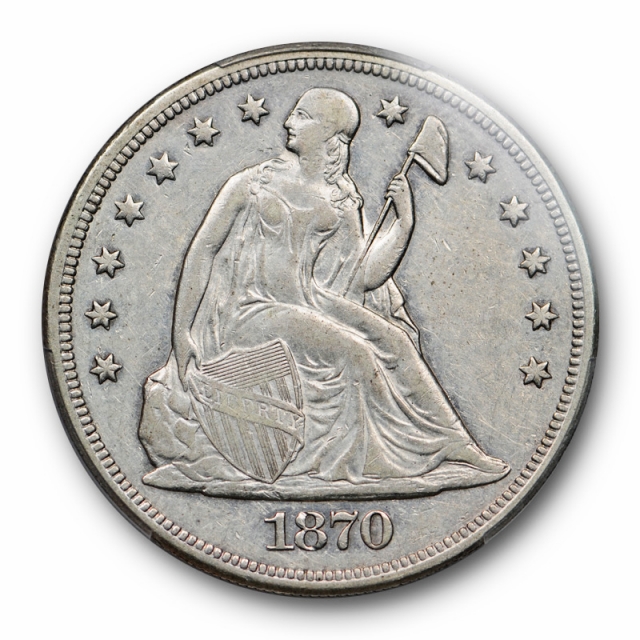 1870 CC $1 Seated Liberty Dollar PCGS XF 40 Extra Fine Carson City Mint Key Date