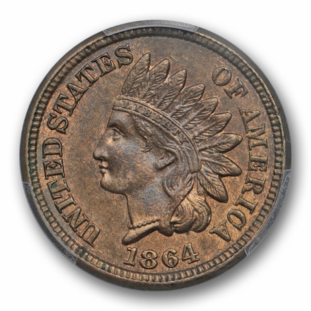 1864 1C Copper Nickel Indian Head Cent PCGS MS 62 Uncirculated CN Cert#8293
