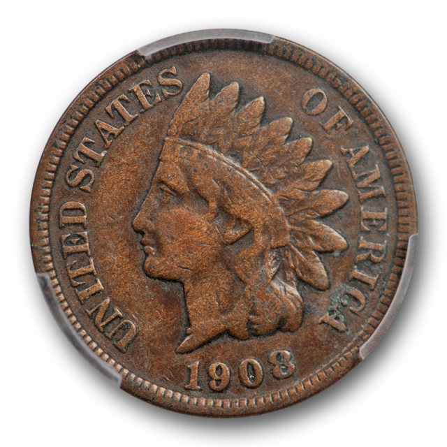 1908 S 1C Indian Head Cent PCGS VF 20 Very Fine Key Date San Francisco Mint Original 