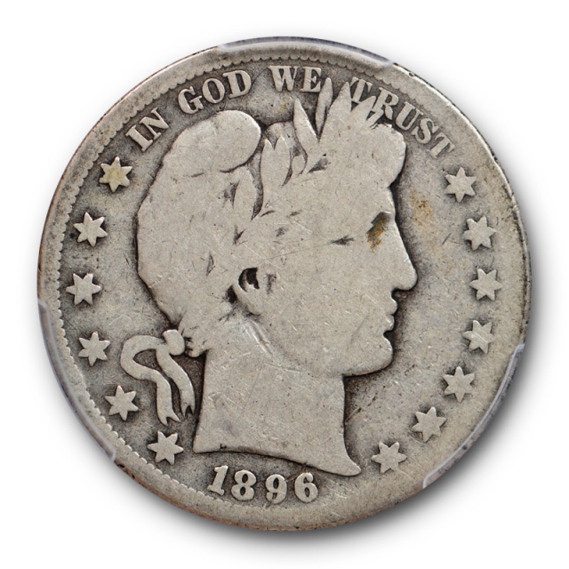 1896 S 50C Barber Half Dollar PCGS G 4 Good San Francisco Mint Key Date Original 