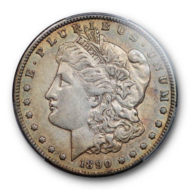 1890 CC $1 Tailbar Morgan Dollar PCGS XF 40 Extra Fine Carson City Toned Pretty ! 