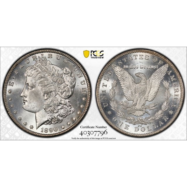 1890 CC $1 Morgan Dollar PCGS MS 64 Uncirculated Carson City Mint Exceptional ! 