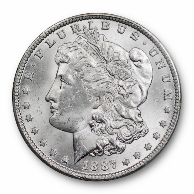 1887 O $1 Morgan Dollar PCGS MS 64 Uncirculated Blast White Better Date Cert#8654
