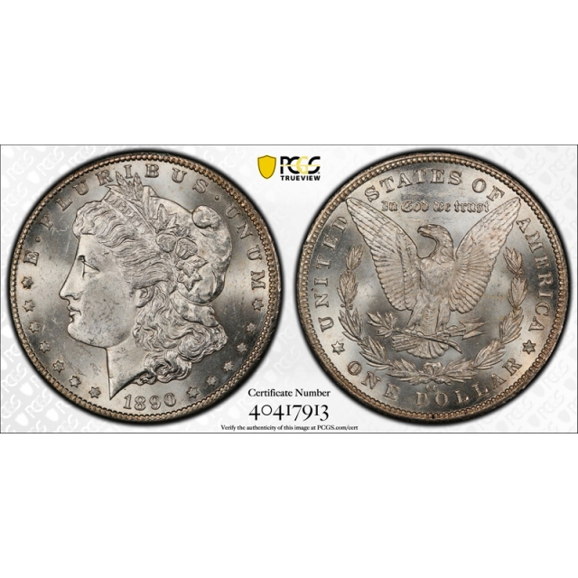 1890 CC $1 Morgan Dollar PCGS MS 63 Uncirculated Carson City Mint Blast White ! 