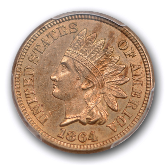 1864 1C Copper Nickel Indian Head Cent PCGS MS 63 Uncirculated CN Sharp ! Cert#3609
