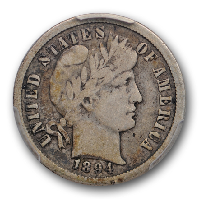 1894 O 10C Barber Dime PCGS F 12 Fine New Orleans Mint Key Date Tough Coin !
