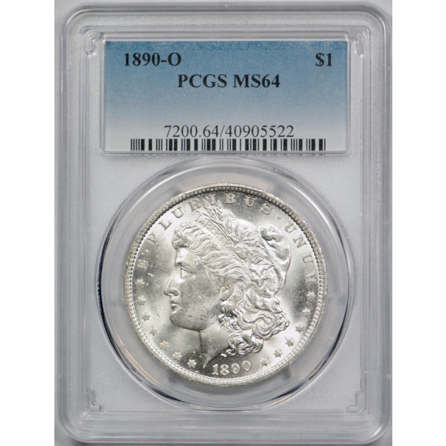 1890 O $1 Morgan Dollar PCGS MS 64 Uncirculated New Orleans Mint Cert#5522