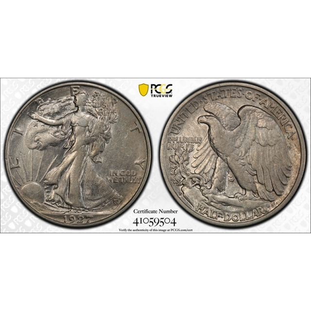 1927 S 50C Walking Liberty Half Dollar PCGS XF 45 Extra Fine to About Uncirculated 