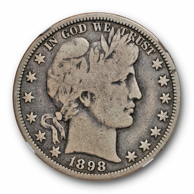 1898 O Barber Half Dollar 50C NGC VG 8 Very Good Full Rims Original 