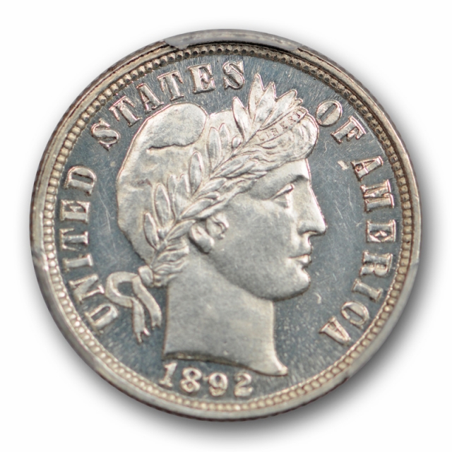 1892 10C Barber Dime PCGS PR 64 CAM Proof Cameo Blast White Stunning Coin ! 