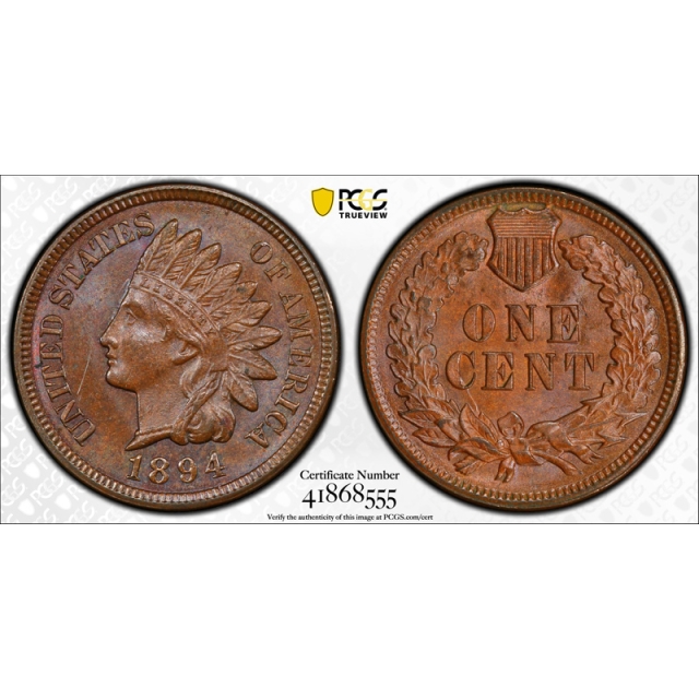 1894 1C Indian Head Cent PCGS MS 64 BN Better Date Exceptional Coin ! 