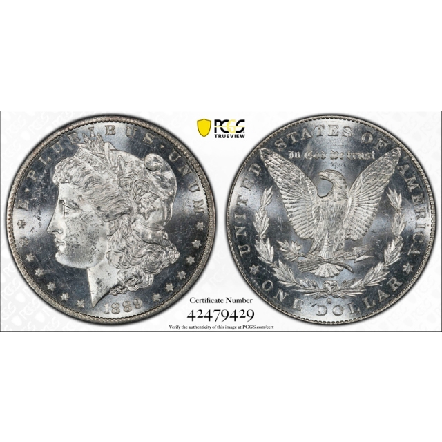 1889 S $1 Morgan Dollar PCGS MS 63 PL Uncirculated Proof Like Exceptional 