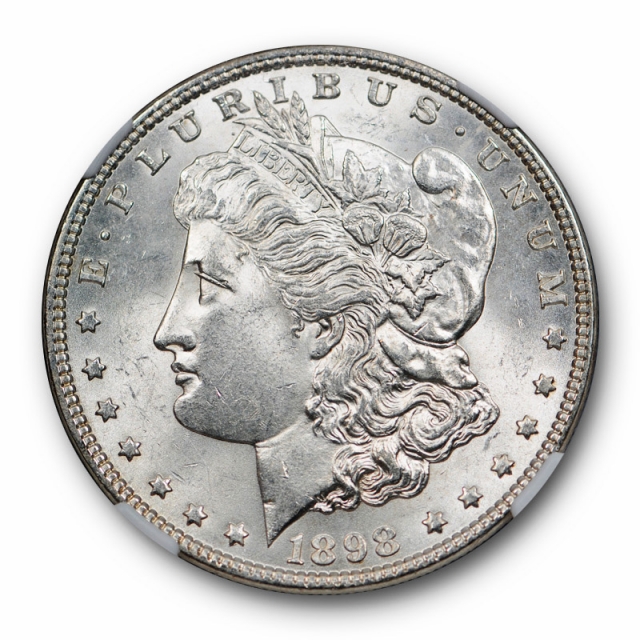 1898 Morgan Dollar $1 NGC MS 63 Uncirculated Blast White Lustrous