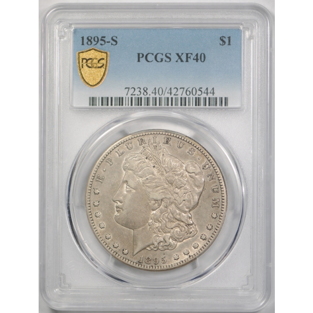 1895 S $1 Morgan Dollar PCGS XF 40 Extra Fine San Francisco Mint Looks Better !
