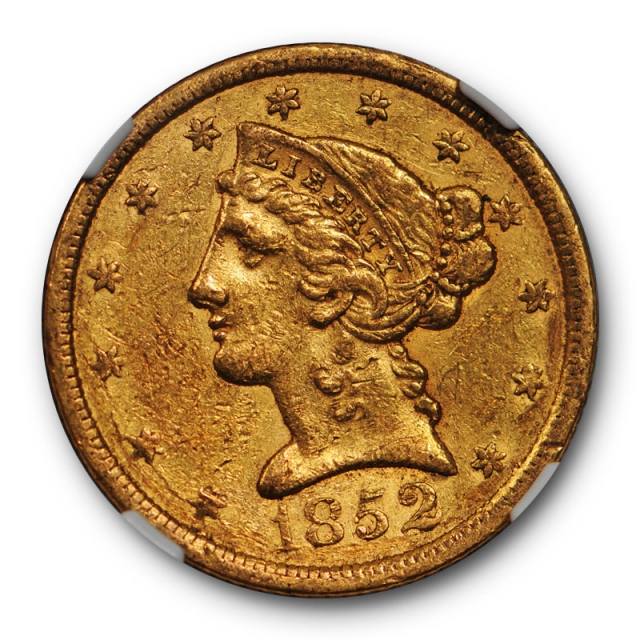 1852 Liberty Head Half Eagle $5 Gold Piece NGC XF 45 Extra Fine Crusty Original 