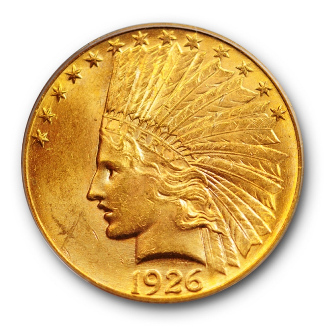 1926 $10 Indian Head Gold Piece PCGS MS 62 Uncirculated OGH Lustrous