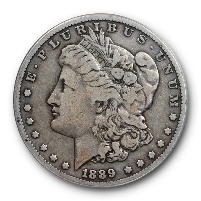 1889 CC $1 Morgan Dollar ANACS F 12 Fine Carson City Mint Key Date Low Mintage