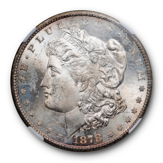 1878 CC Morgan Dollar S$1 NGC MS 63+ Uncirculated Carson City Mint Toned