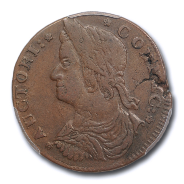1787 Connecticut Copper Colonial Draped Bust Left PCGS XF 45 Extra Fine to AU 