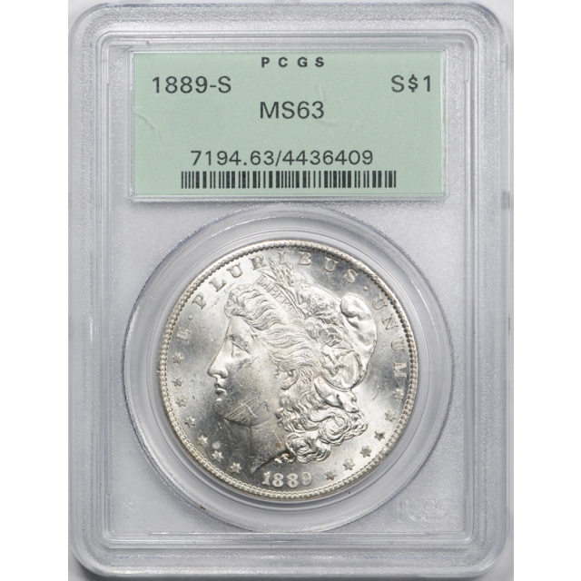 1889 S $1 Morgan Dollar PCGS MS 63 Uncirculated Lustrous OGH Looks Nicer ! 