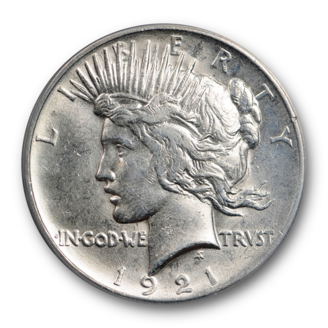 1921 $1 Peace Dollar ICG AU 58 About Uncirculated Key Date Attractive Coin ! 