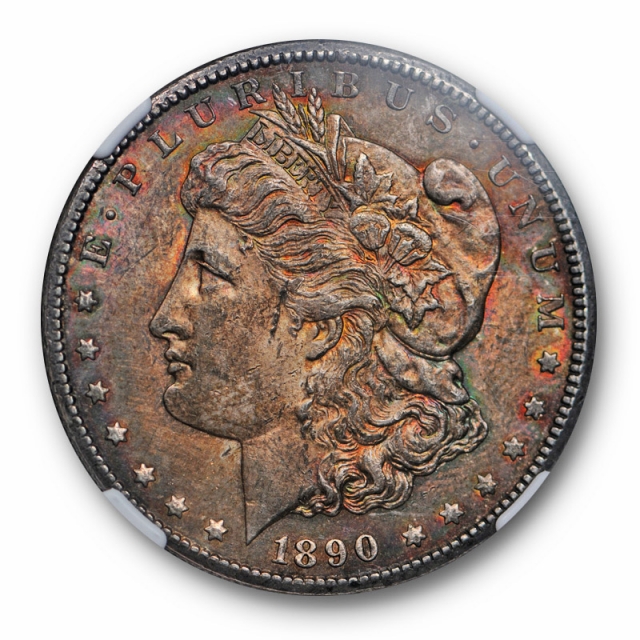 1890 CC Morgan Dollar S$1 NGC MS 62+ Plus Grade Uncirculated Toned Beauty 
