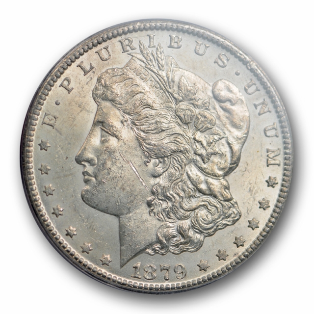 1879 CC $1 Capped Die Morgan Dollar ANACS MS 61 Uncirculated Carson City Mint VAM 3 