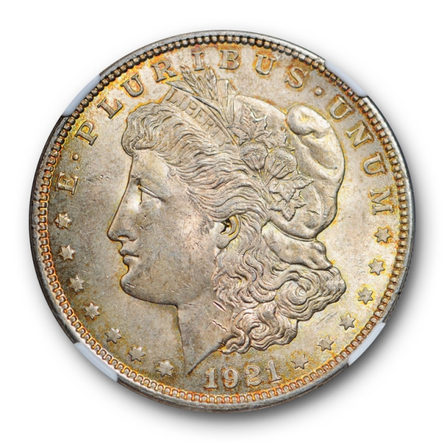 1921 Morgan Dollar  NGC MS 63 Uncirculated Toned Original Cert#54050