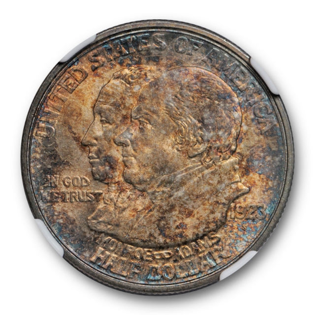1923 S 50c Monroe Silver Commemorative Half Dollar NGC MS 66 Pretty Toned ! 