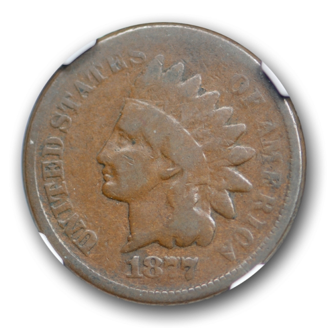 1877 1c Indian Head Cent NGC VG 8 Very Good Key Date Original Tough!