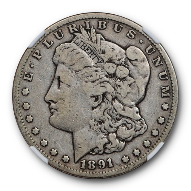 1891 CC Morgan Dollar S$1 NGC F 12 Carson City Mint Fine Original Coin