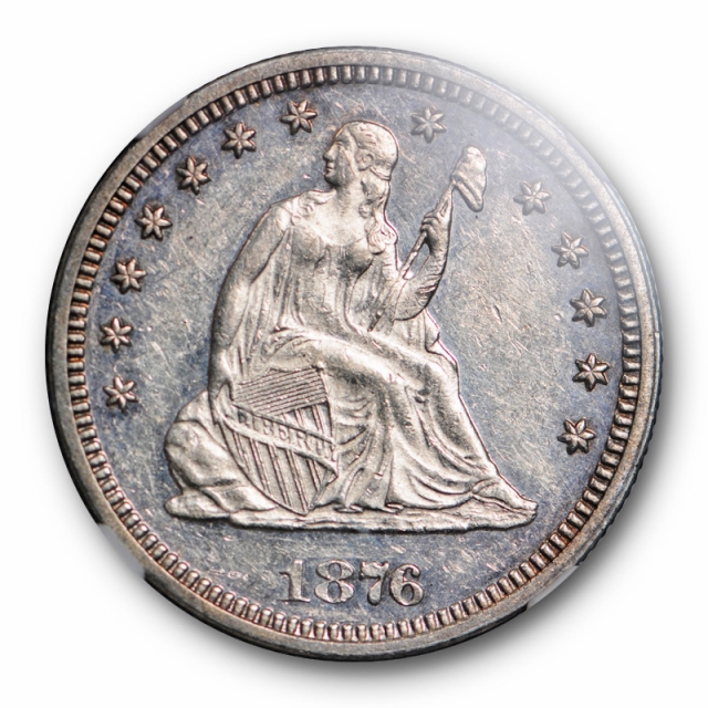 1876 Seated Liberty Quarter 25C NGC AU 58 About Uncirculated Proof Like Beauty 