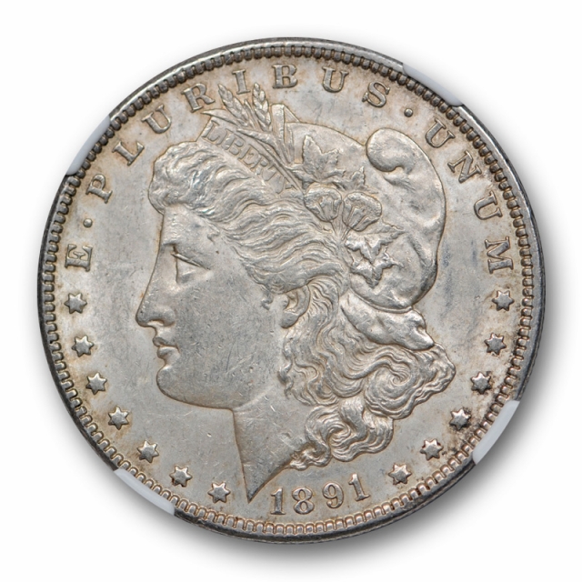 1891 CC $1 Morgan Dollar NGC AU 58 About Uncirculated Carson City Mint Toned Original 